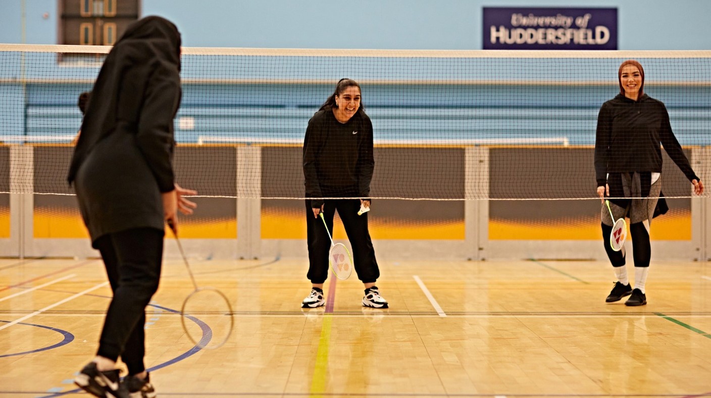 Ramadan Focussed Activity Background, Female Muslim Badminton