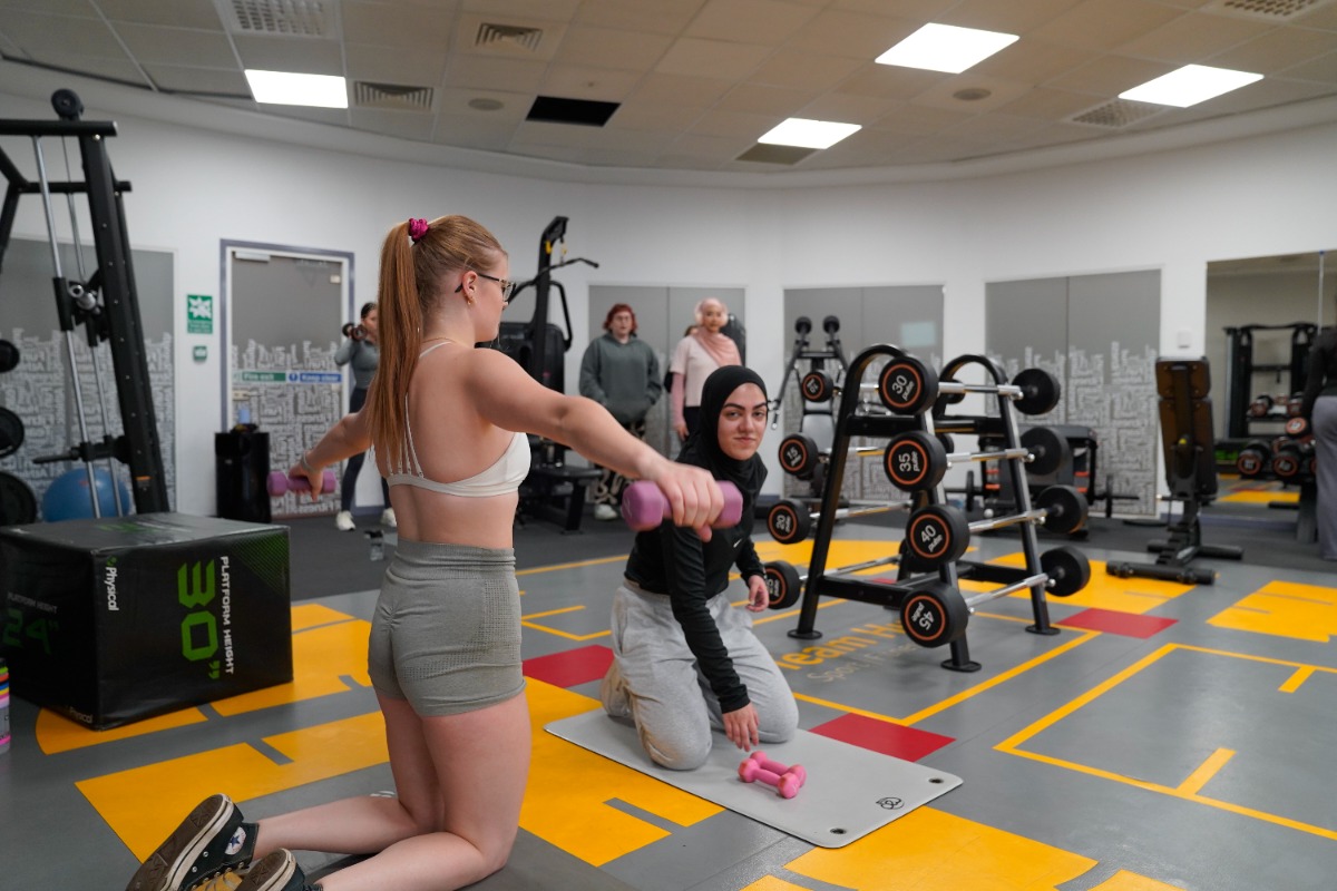 Women working out on The Mezz