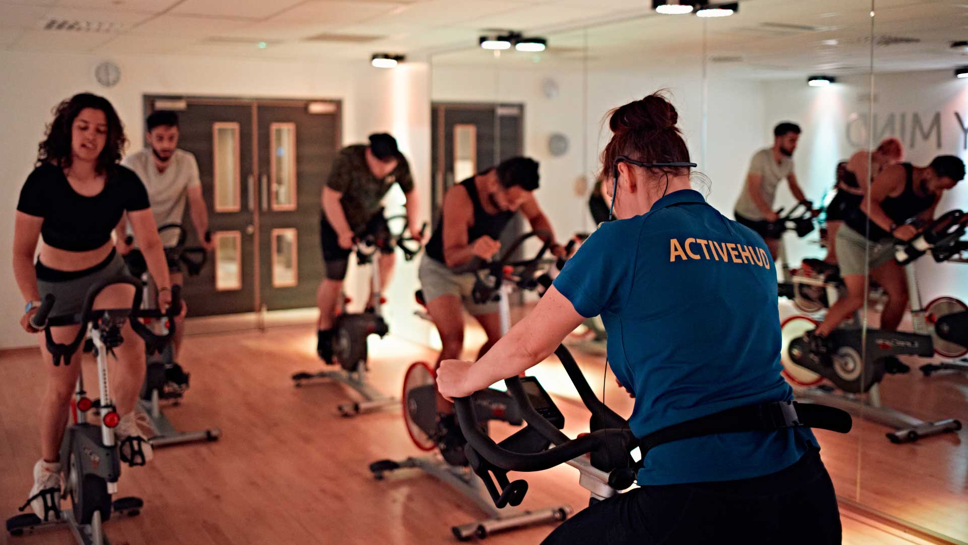 Spinning class in Studio 1