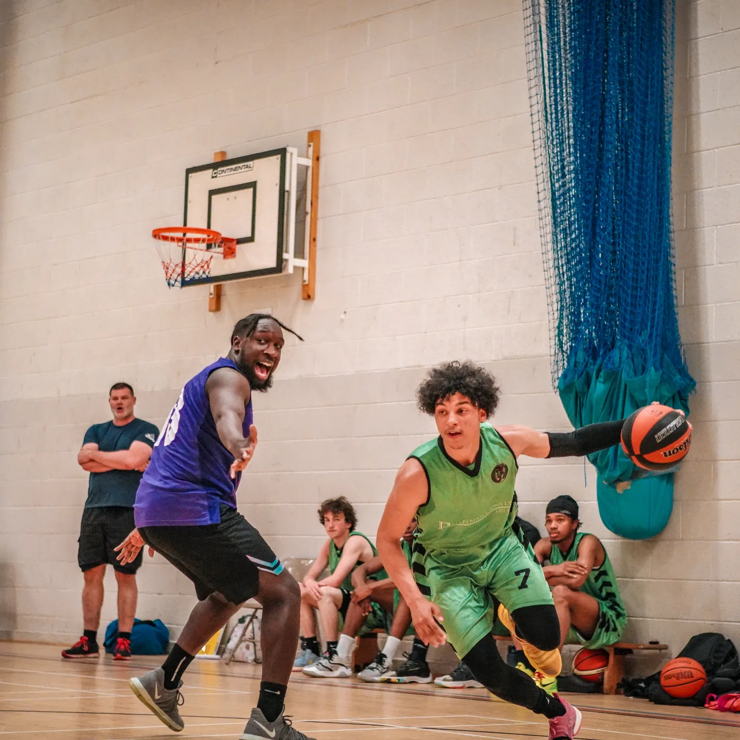 Josh playing basketball